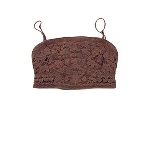 Free People Mauve Lace Bralette with Textured Design